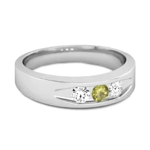 Tri Culvert Ring 925 Sterling Silver 0.30 Ct Peridot Ring