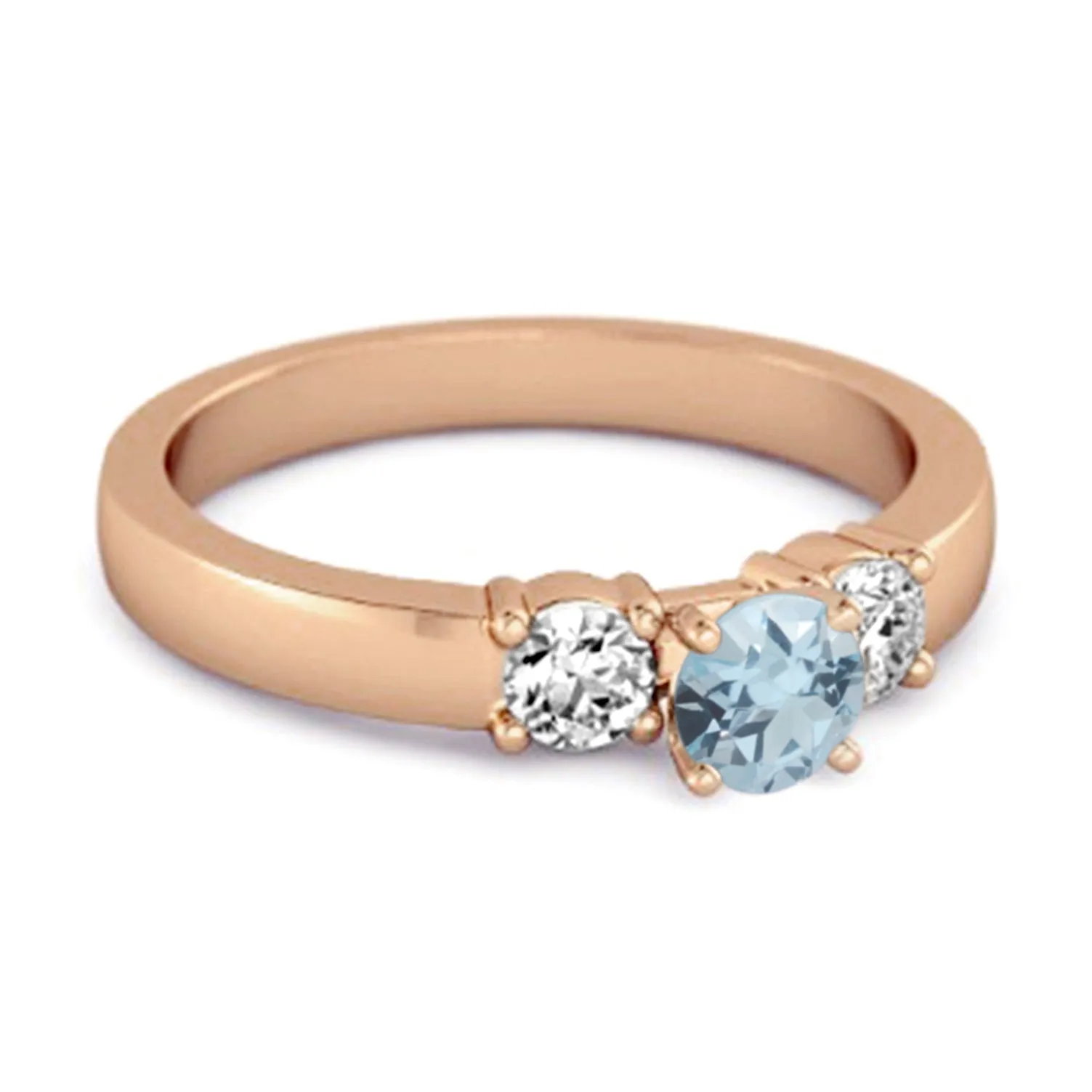 Tri Stone 0.10 Ctw Blue Topaz 925 Sterling Silver Mystery Ring
