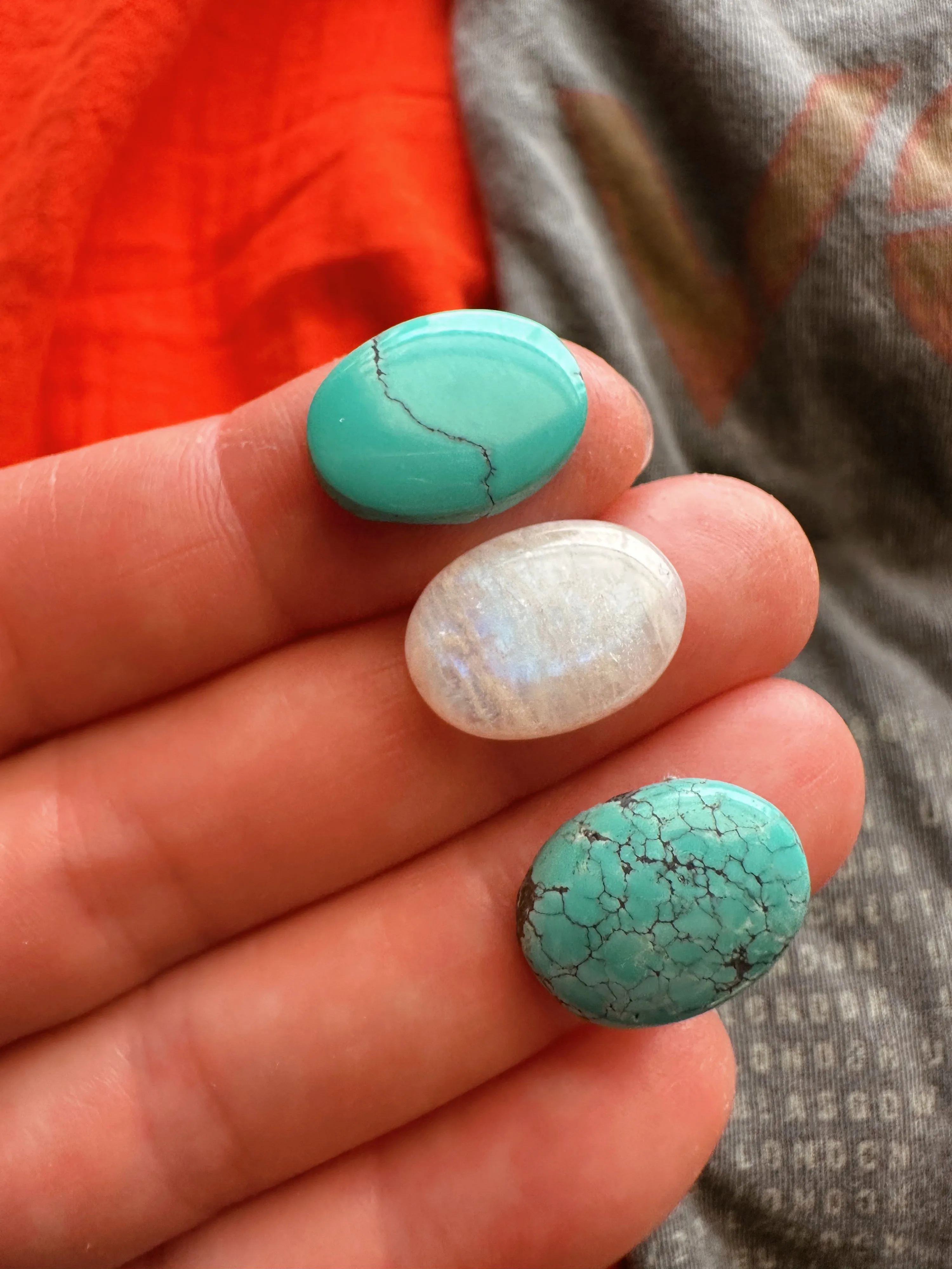 TRIPLE STONED RING - NO. 1 - FINISH TO SIZE