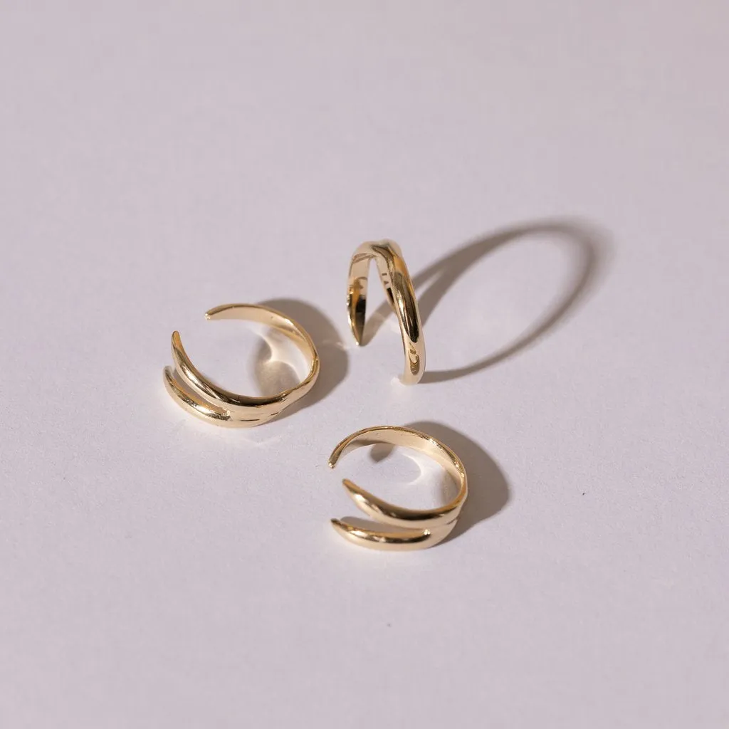 Triple Twisted Claw Ring