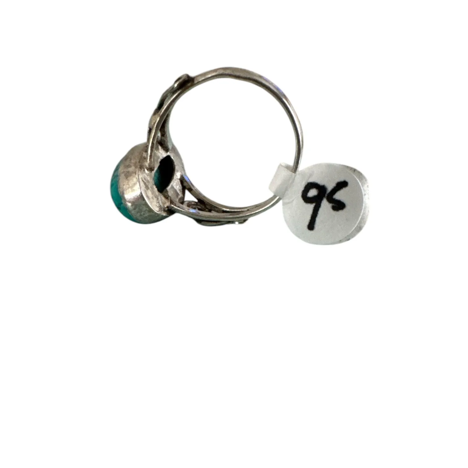 Turquoise Solid 925 Sterling Silver Ring 9.5