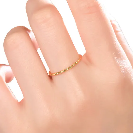 Twisted Stackable Wedding Highs And Lows Ring