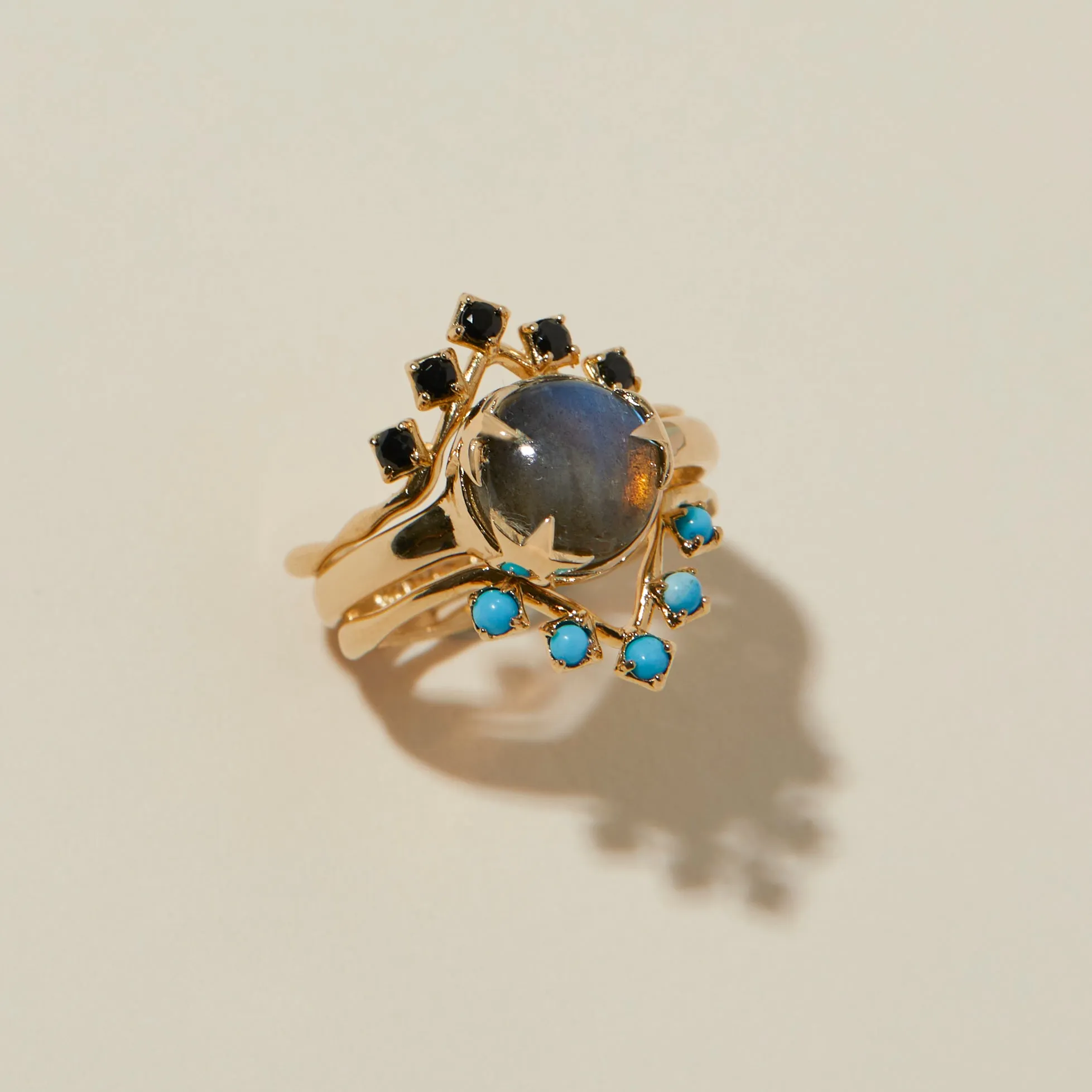 Under The Stars Ring in Labradorite