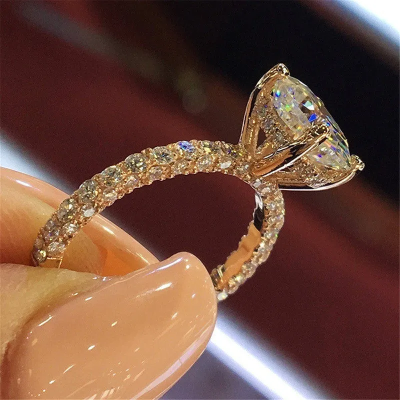 Unique Sapphire Engagement Ring For Women Wedding Jewelry
