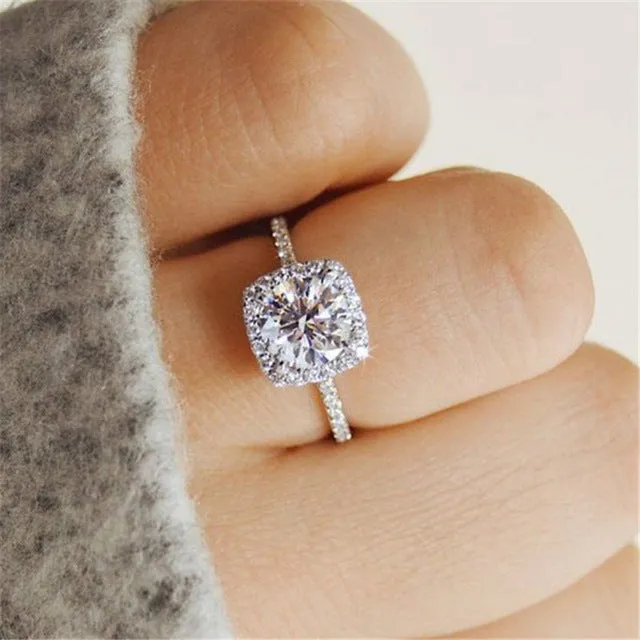 Unique Sapphire Engagement Ring For Women Wedding Jewelry
