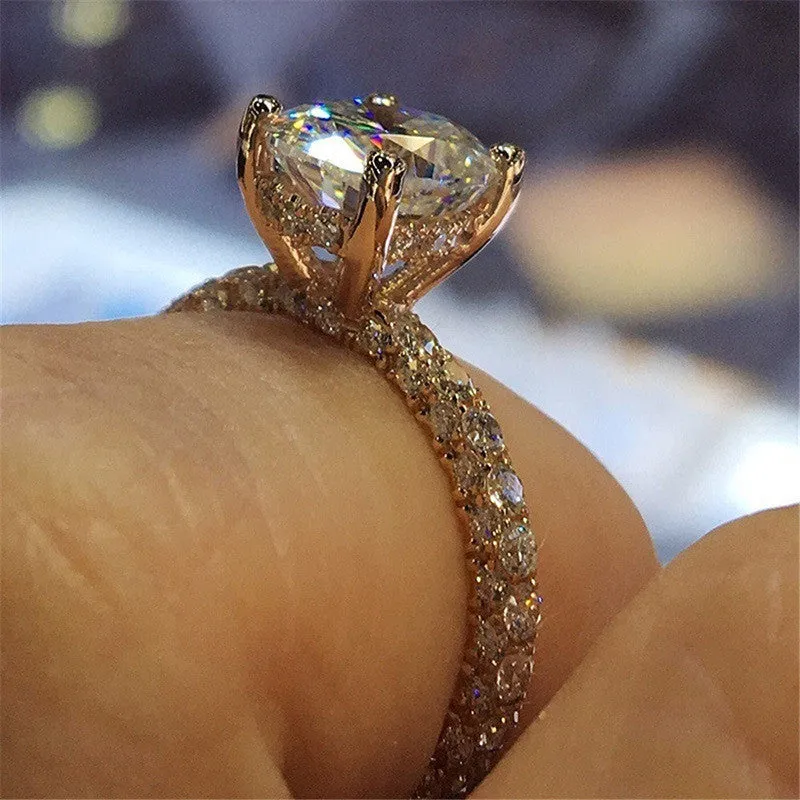 Unique Sapphire Engagement Ring For Women Wedding Jewelry