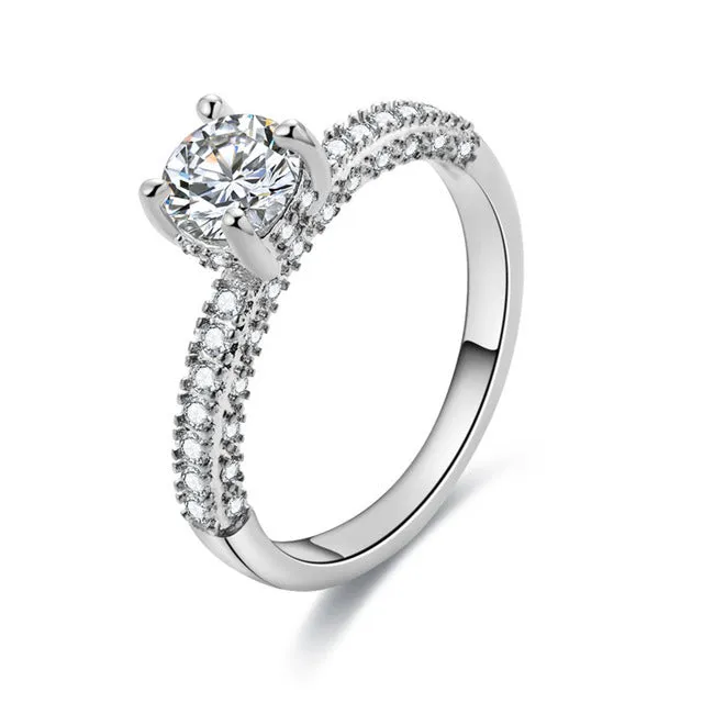 Unique Sapphire Engagement Ring For Women Wedding Jewelry