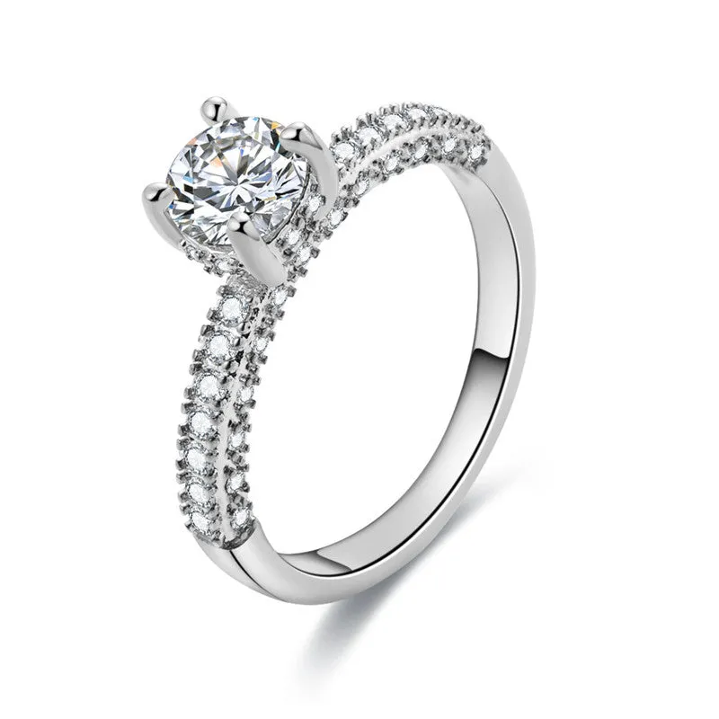Unique Sapphire Engagement Ring For Women Wedding Jewelry