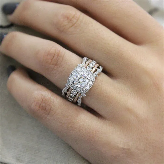 Unique Sapphire Engagement Ring For Women Wedding Jewelry