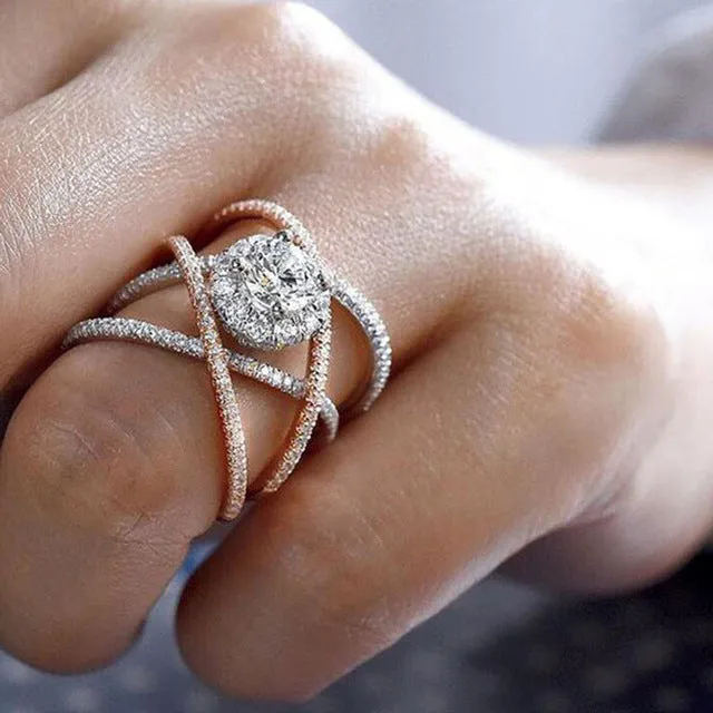 Unique Sapphire Engagement Ring For Women Wedding Jewelry