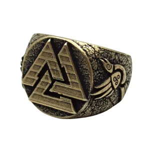 Valknut ring from bronze