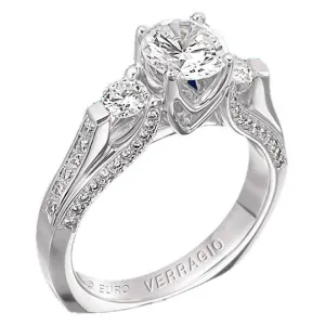 Verragio Euro Collection Ladies Round Cut Platinum Engagement Ring