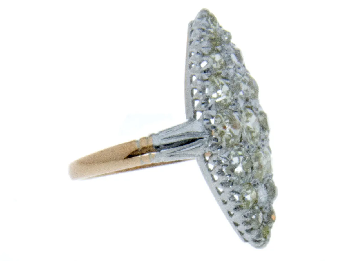 Victorian 3.00ct Diamond Navette Ring