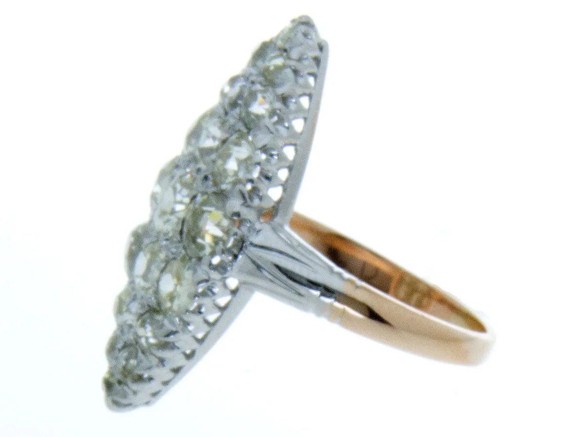 Victorian 3.00ct Diamond Navette Ring