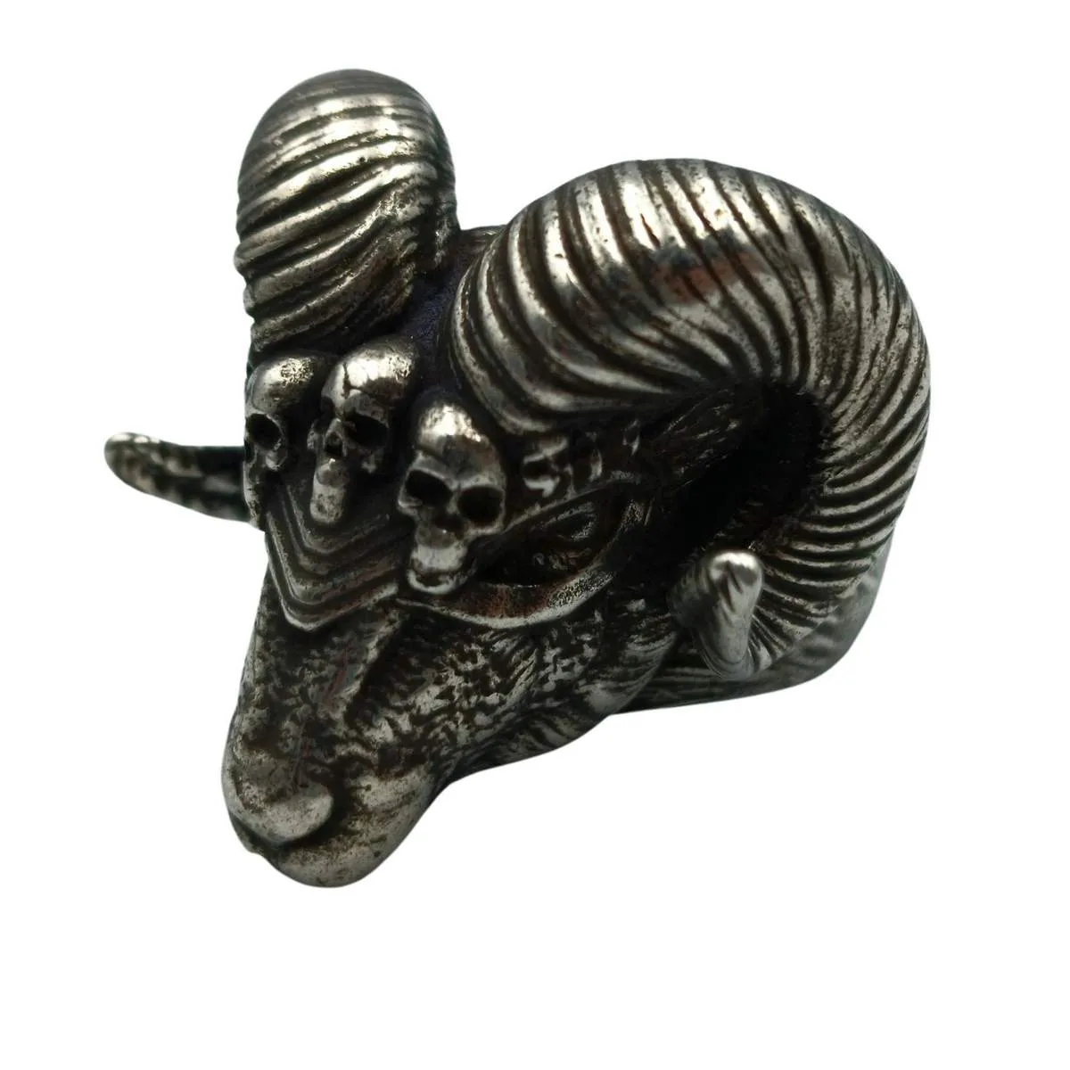 Viking ram bronze ring