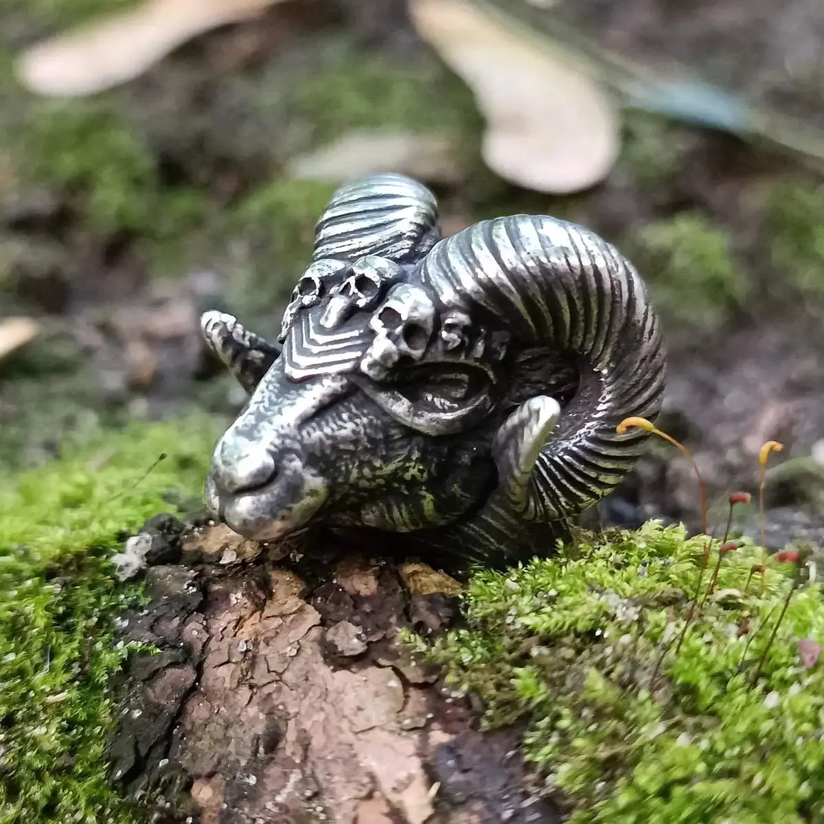 Viking ram bronze ring