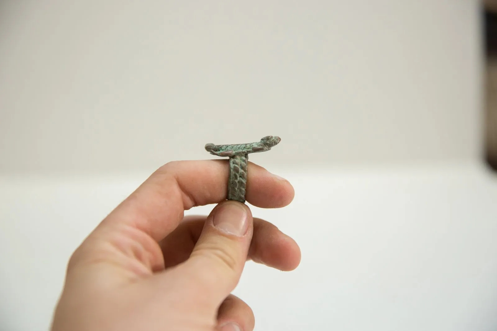Vintage African Bronze Gecko Ring