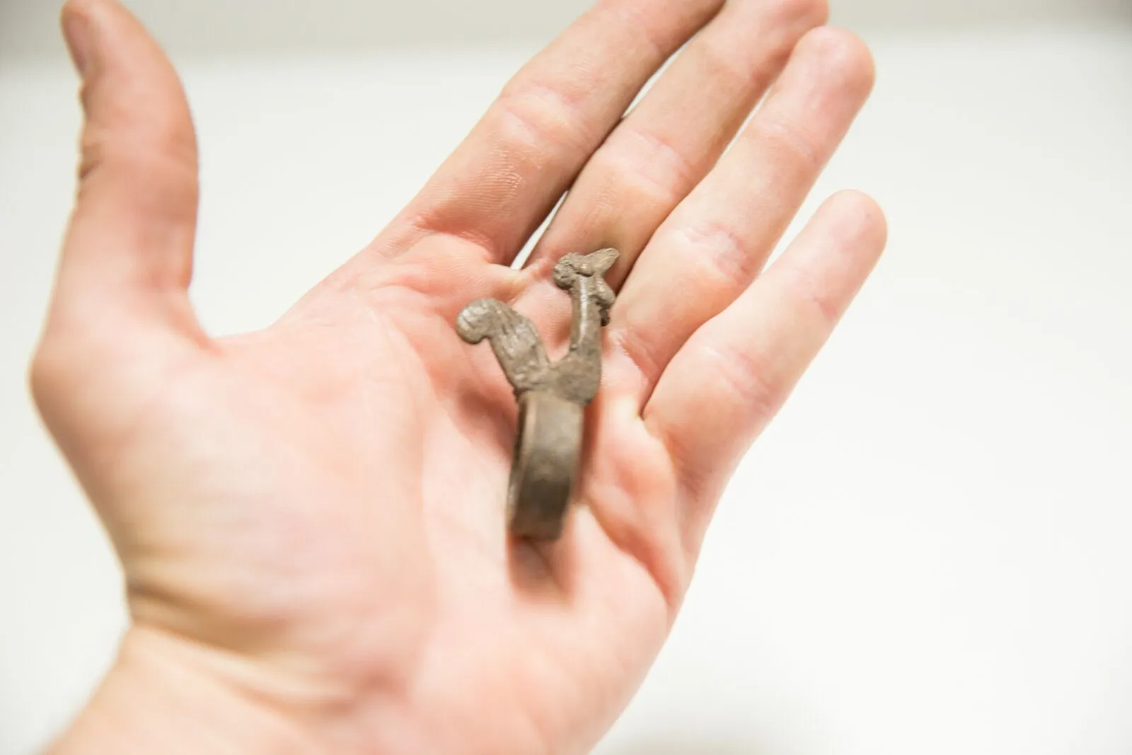 Vintage African Bronze Rooster Ring