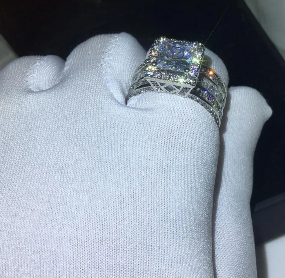 Vintage Court Ring 925 Silver For Women Wedding Jewelry