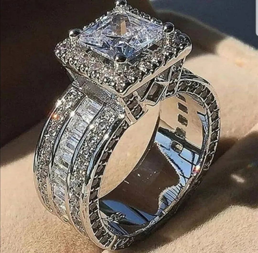 Vintage Court Ring 925 Silver For Women Wedding Jewelry
