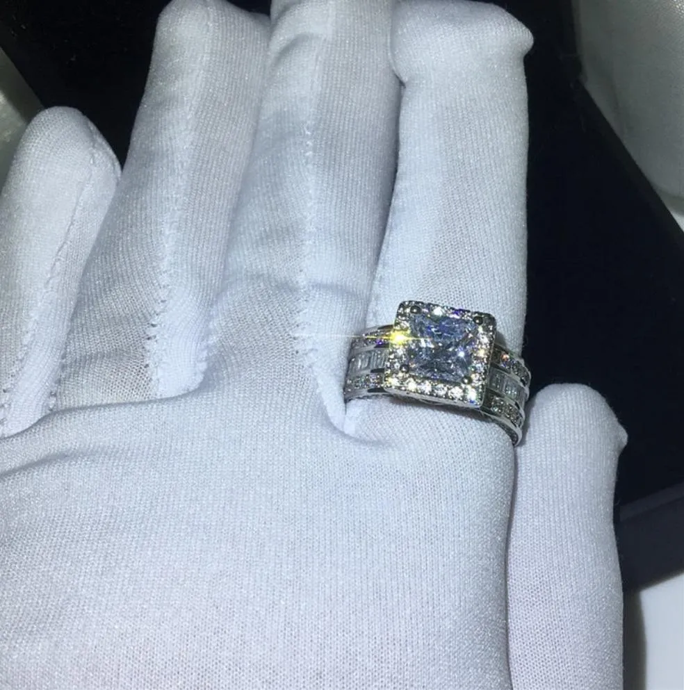Vintage Court Ring 925 Silver For Women Wedding Jewelry