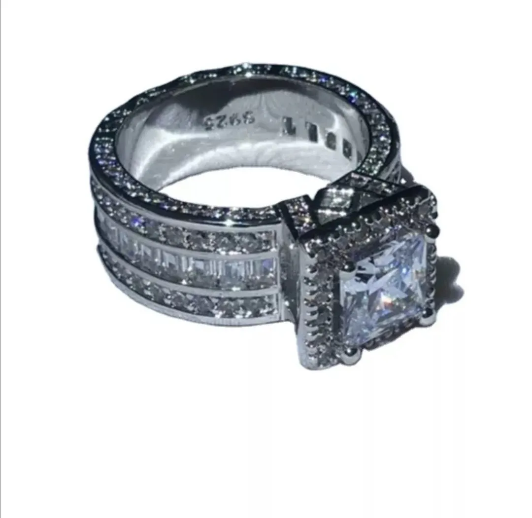 Vintage Court Ring 925 Silver For Women Wedding Jewelry
