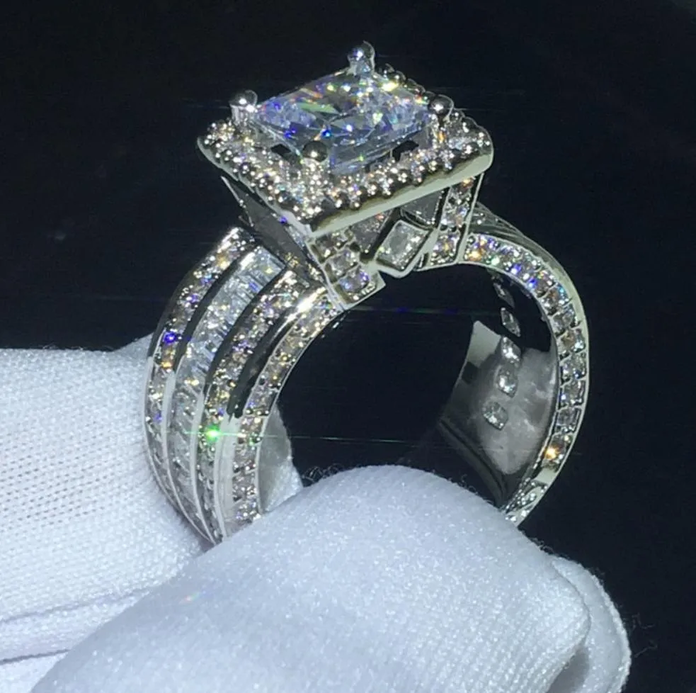 Vintage Court Ring 925 Silver For Women Wedding Jewelry