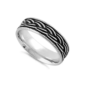 Vintage Criss Cross Design 925 Sterling Silver Ring