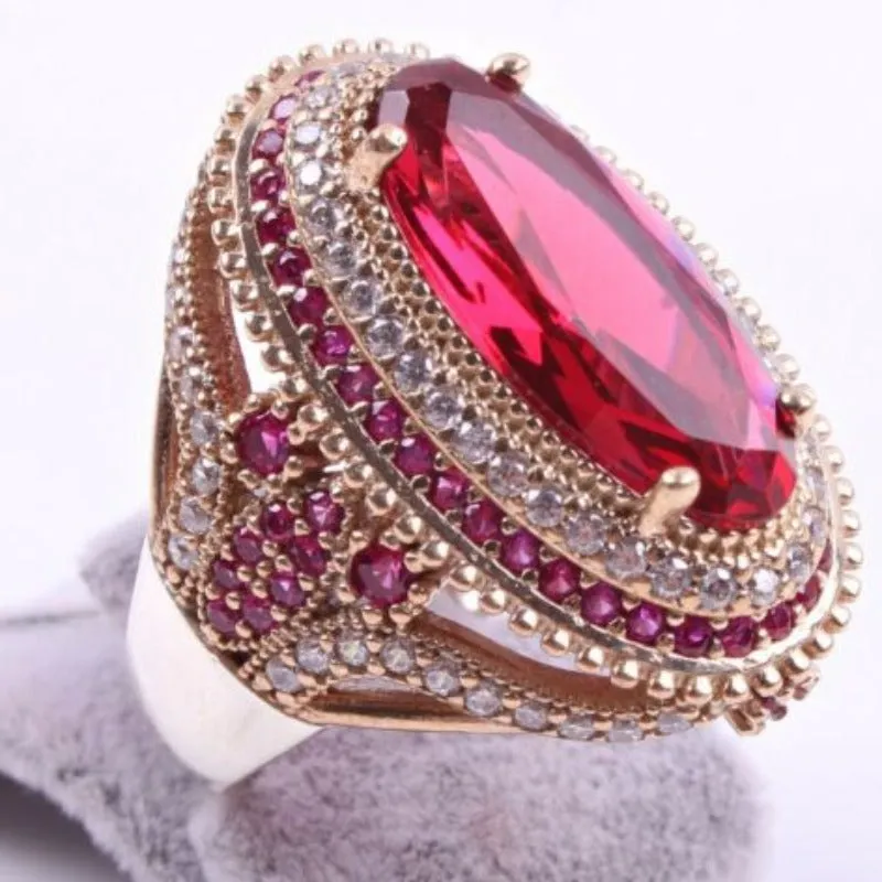 Vintage Square Emerald Ring for Women Gold Inlaid Green Zircon Wedding Jewelry