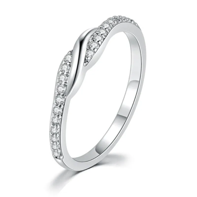 White Gemstone Engagement Ring For Women Zircon Jewelry
