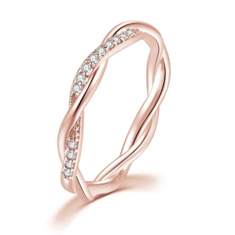 White Gemstone Engagement Ring For Women Zircon Jewelry