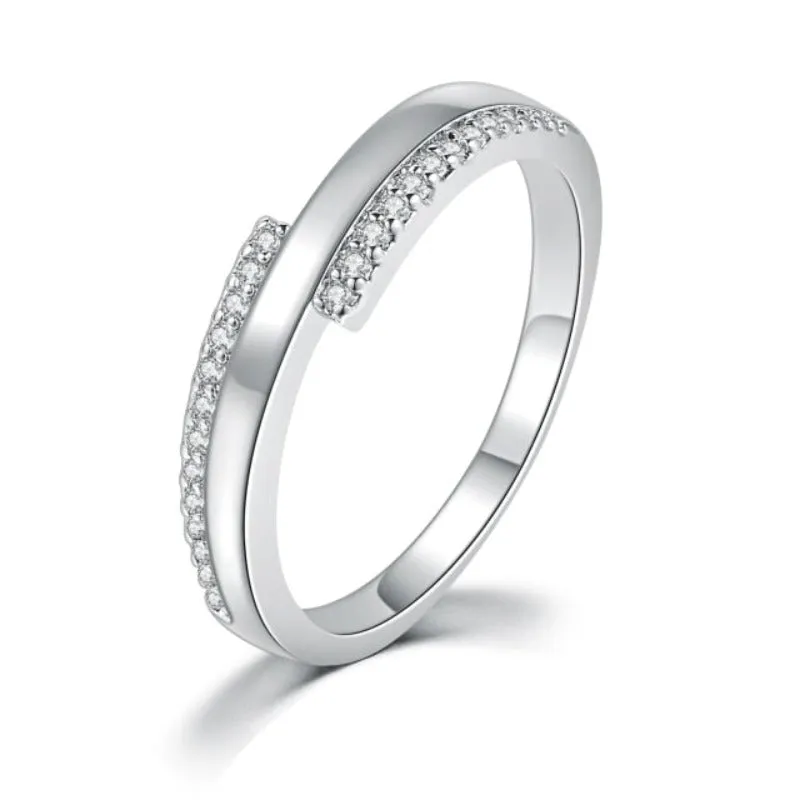 White Gemstone Engagement Ring For Women Zircon Jewelry
