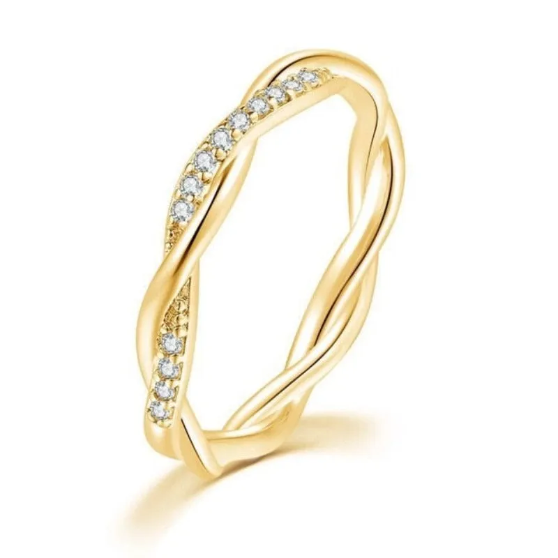 White Gemstone Engagement Ring For Women Zircon Jewelry