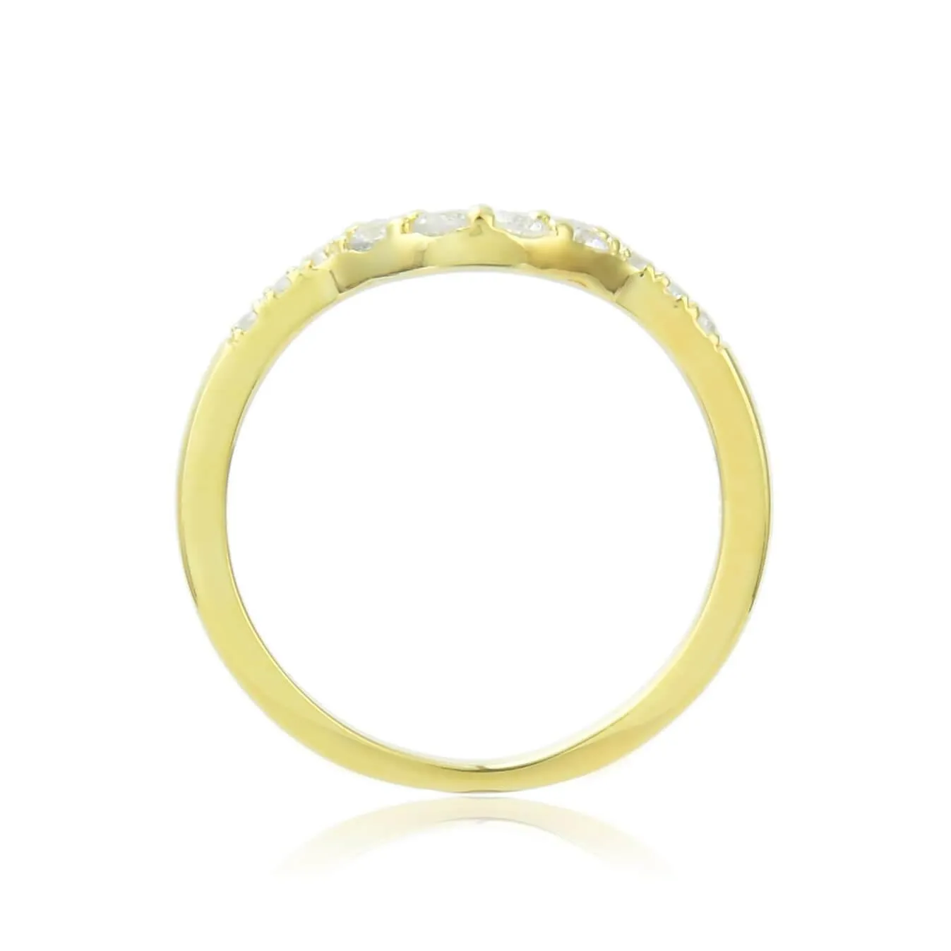 White Sapphire Curved Stackable Ring