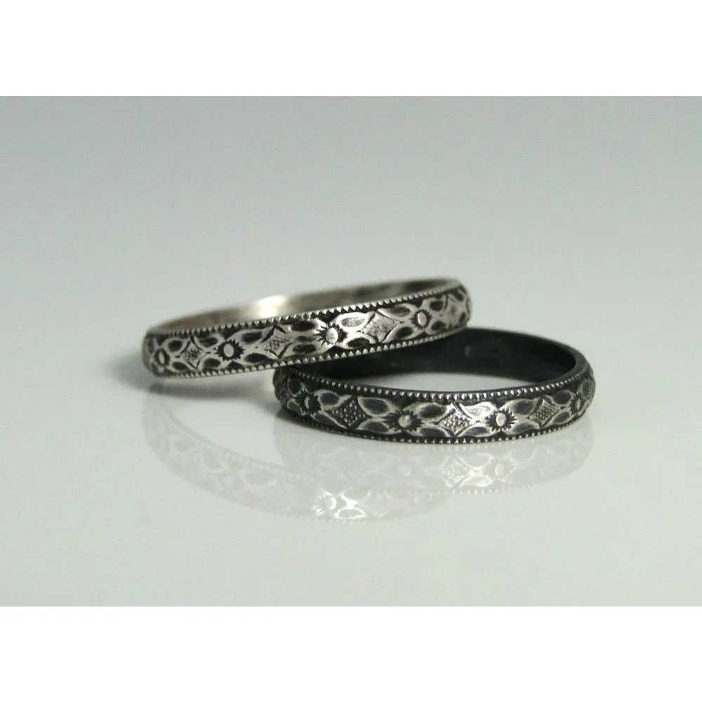 Women's Diamond Pattern Ring Band