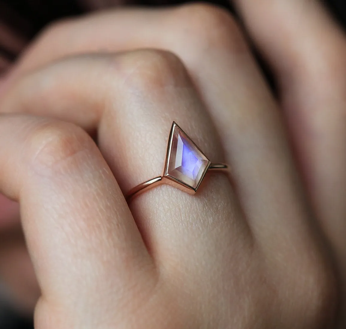 Zara Kite Moonstone Solitaire Ring